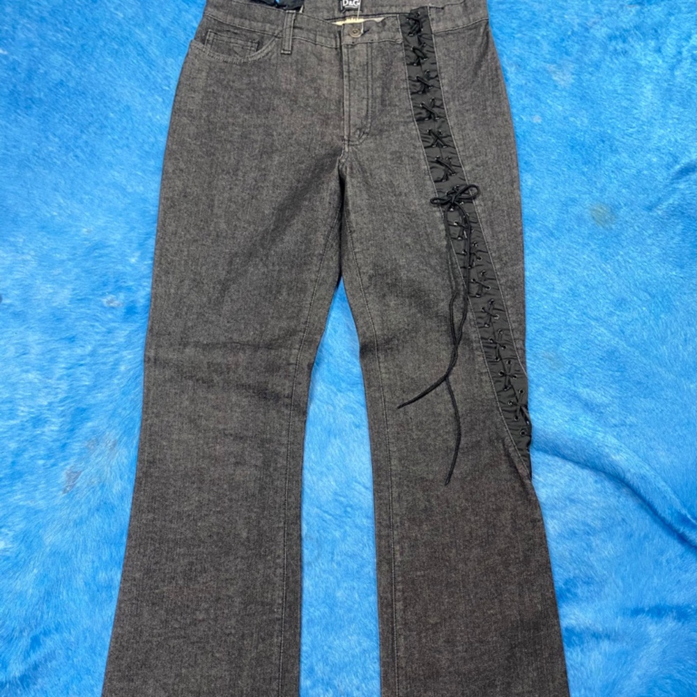 Dolce & Gabbana Black jeans size 32 with lacing throughout